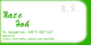mate hoh business card